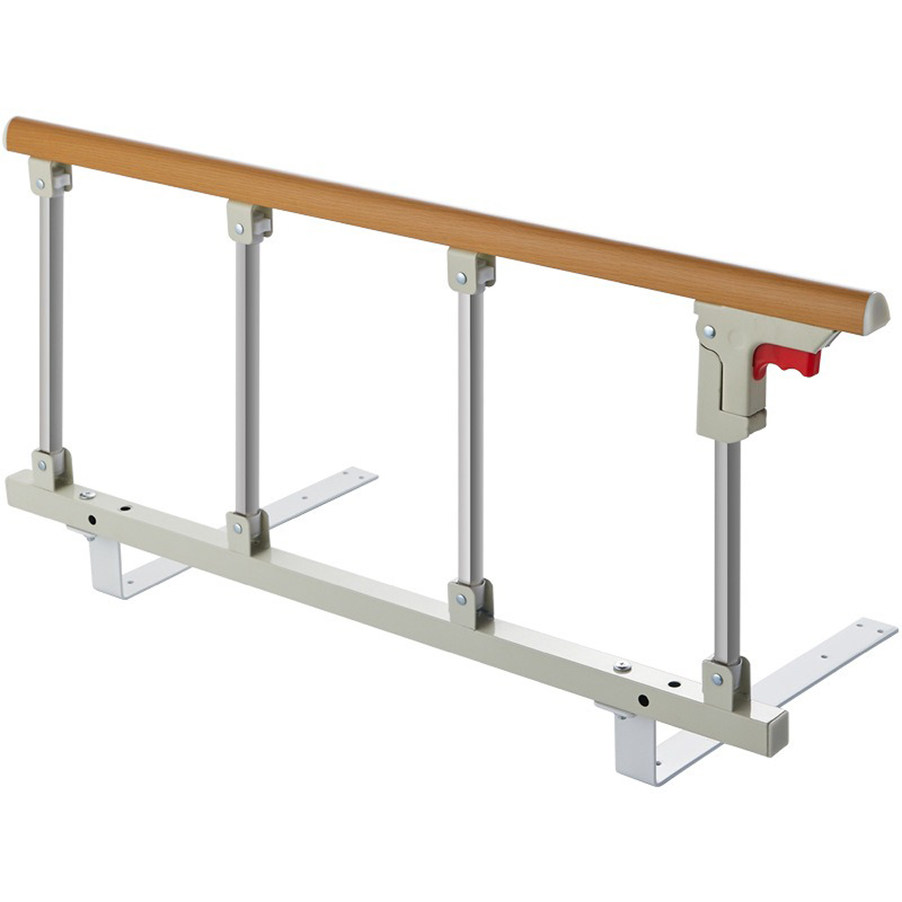 No-drill universal folding bed rail for the elderly, raise bed armrests, bedside get-up device, child safety bed rail, maternity bed rail., , large