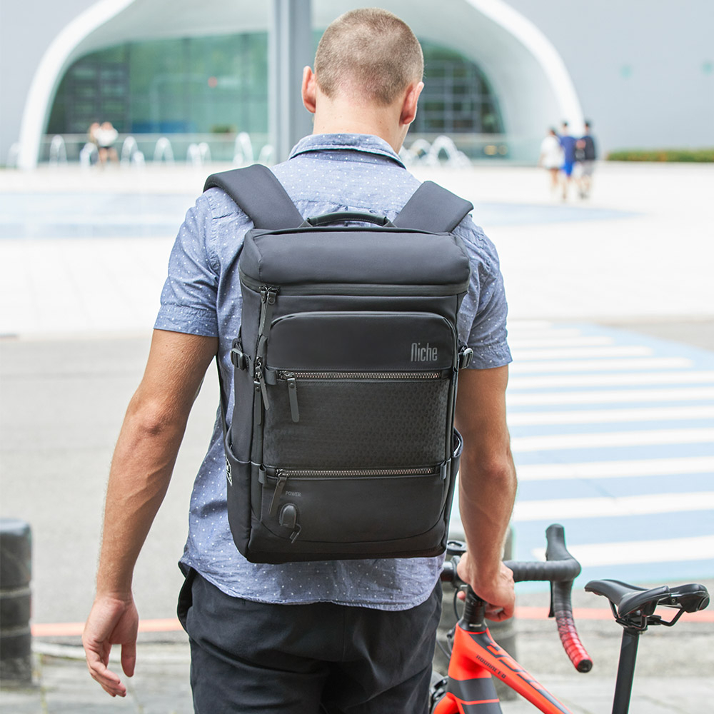 【Niche 樂奇】城市旅人天琴座商務後背包 N-19301 筆電包 手機包 3件一組, , large