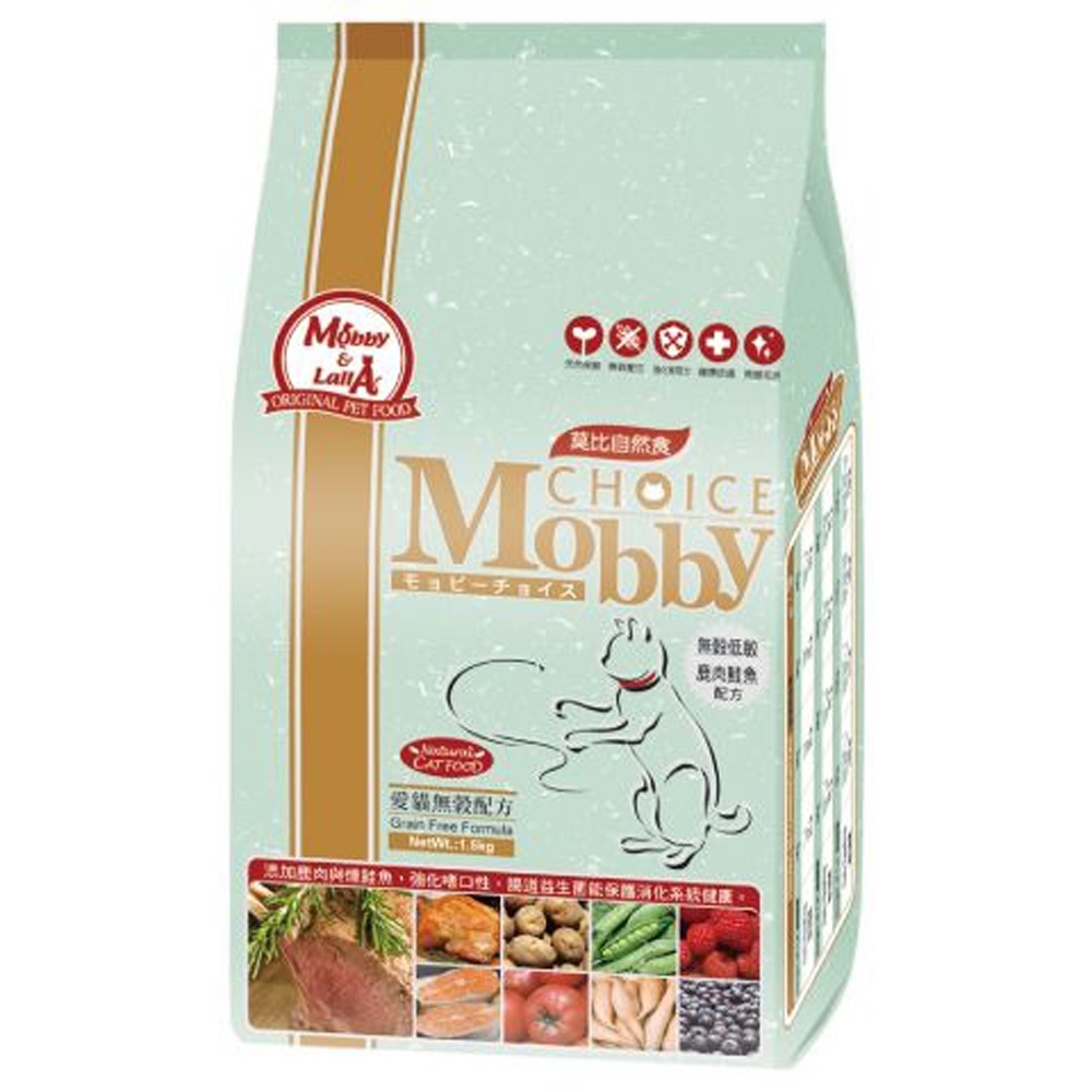【Mobby莫比】貓飼料 貓糧 愛貓無穀低敏配方1.5kg(口味任選), , large