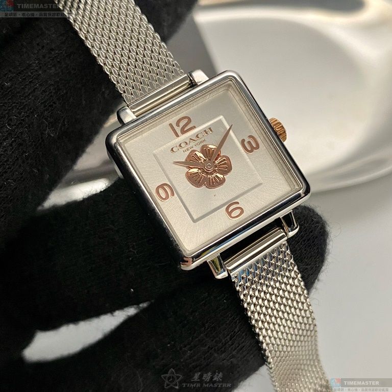 [星晴錶業]COACH手錶,22mm,CH00140白色, 銀色錶面銀錶殼銀色米蘭錶帶款, , large