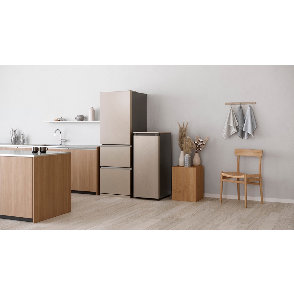 HITACHI 日立 113公升 風冷無霜直立式 冷凍櫃 星燦金 R115ETW, , large