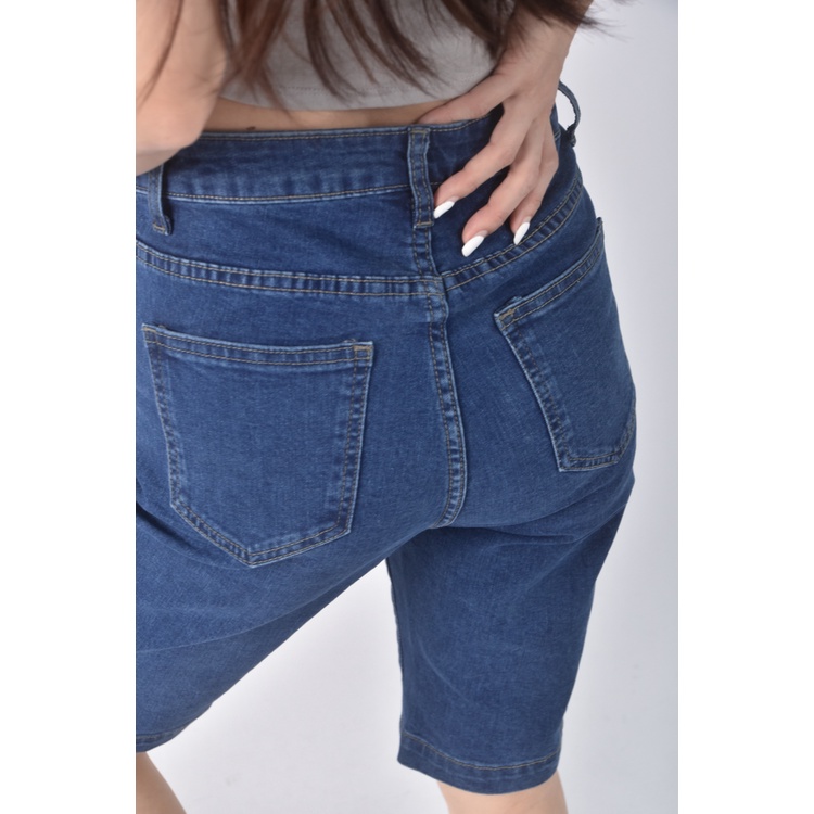 (M) mercci22高腰丹寧牛仔五分藍色短褲二手衣, , large