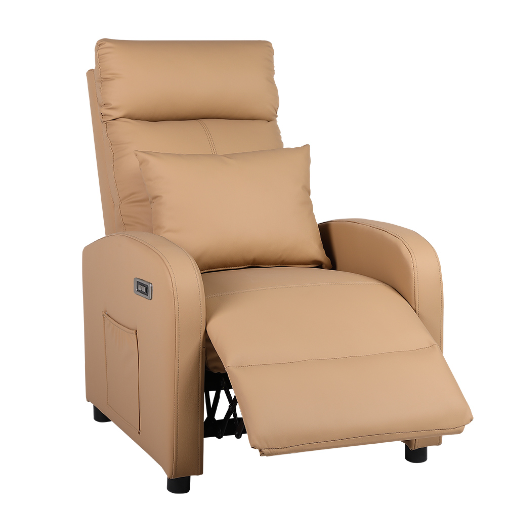 【Hampton 漢汀堡】  丹尼爾電動躺椅-泰迪橙(含腰枕), , large