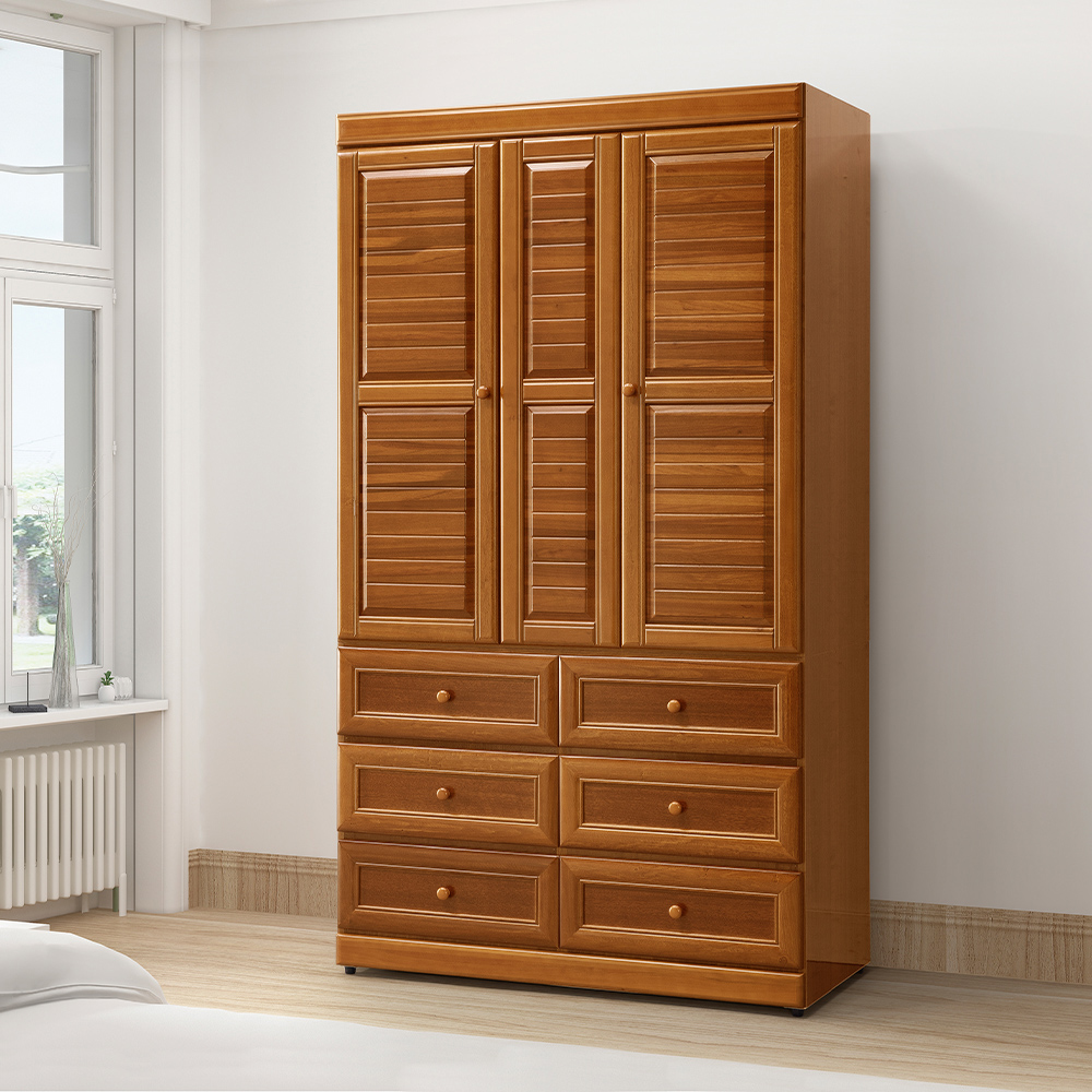 【唯熙傢俱】奧莉薇樟木色4x7尺衣櫃, , large