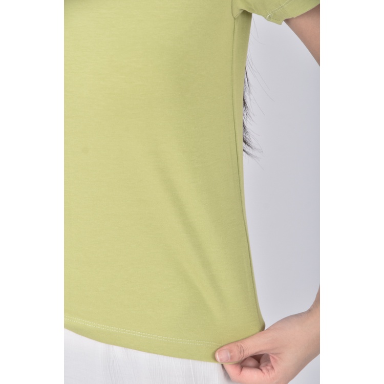 (S) approach韓牌質感草綠色短袖上衣二手衣, , large