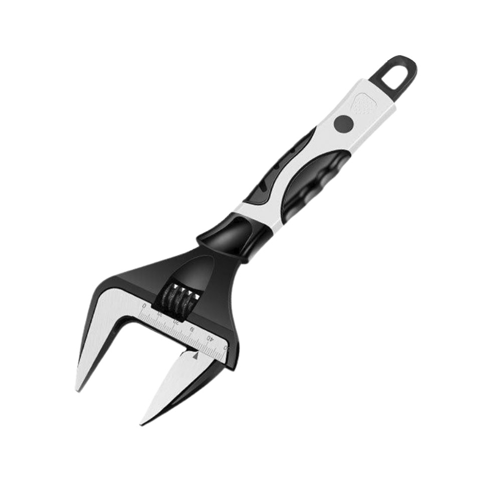 Precision 10-inch large opening adjustable wrench, , large