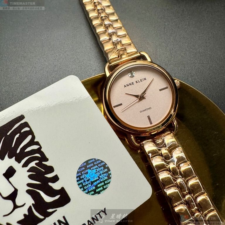 [星晴錶業]ANNE KLEIN手錶,30mm,AN00212粉紅錶面玫瑰金錶殼玫瑰金色精鋼錶帶款, , large