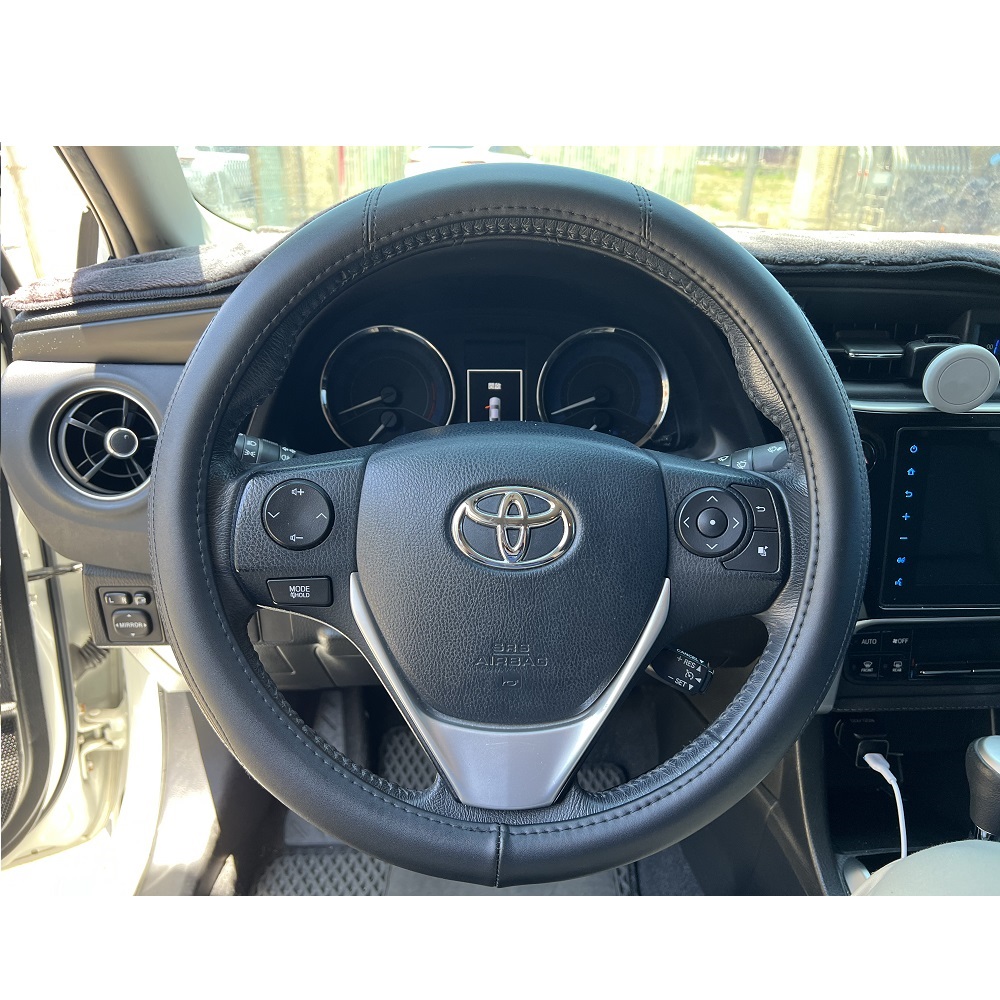 CAR WAY Bull King Genuine Leather Steering Wheel Cover (Steering Wheel Cover, Genuine Leather), , large