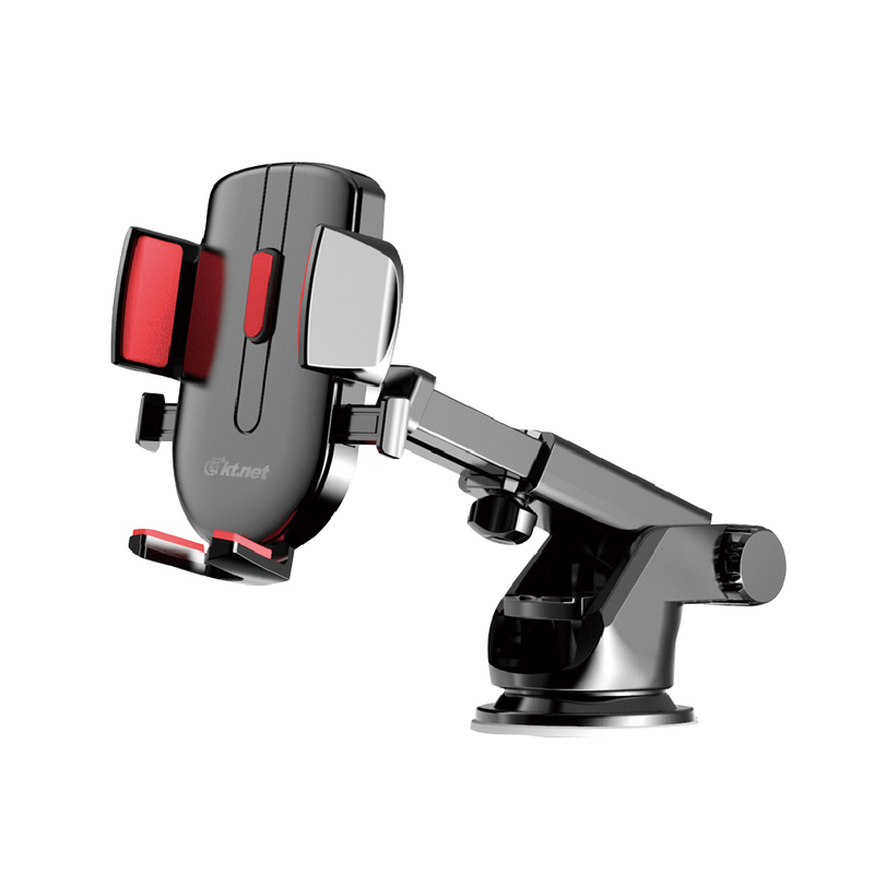 【KTNET】ST56  伸縮夾式壓扣吸盤手機支架 吸盤式固定器