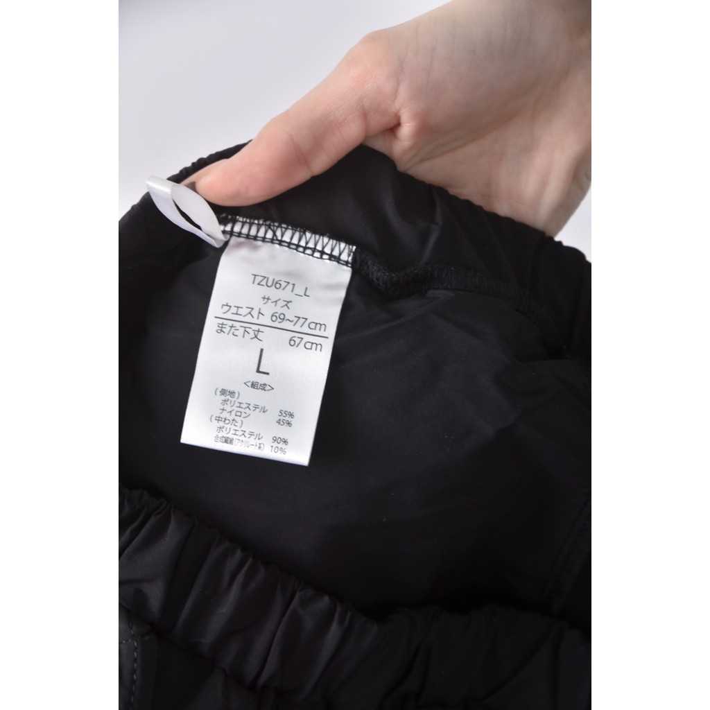 (3XL) 高腰日牌黑色長褲二手衣, , large