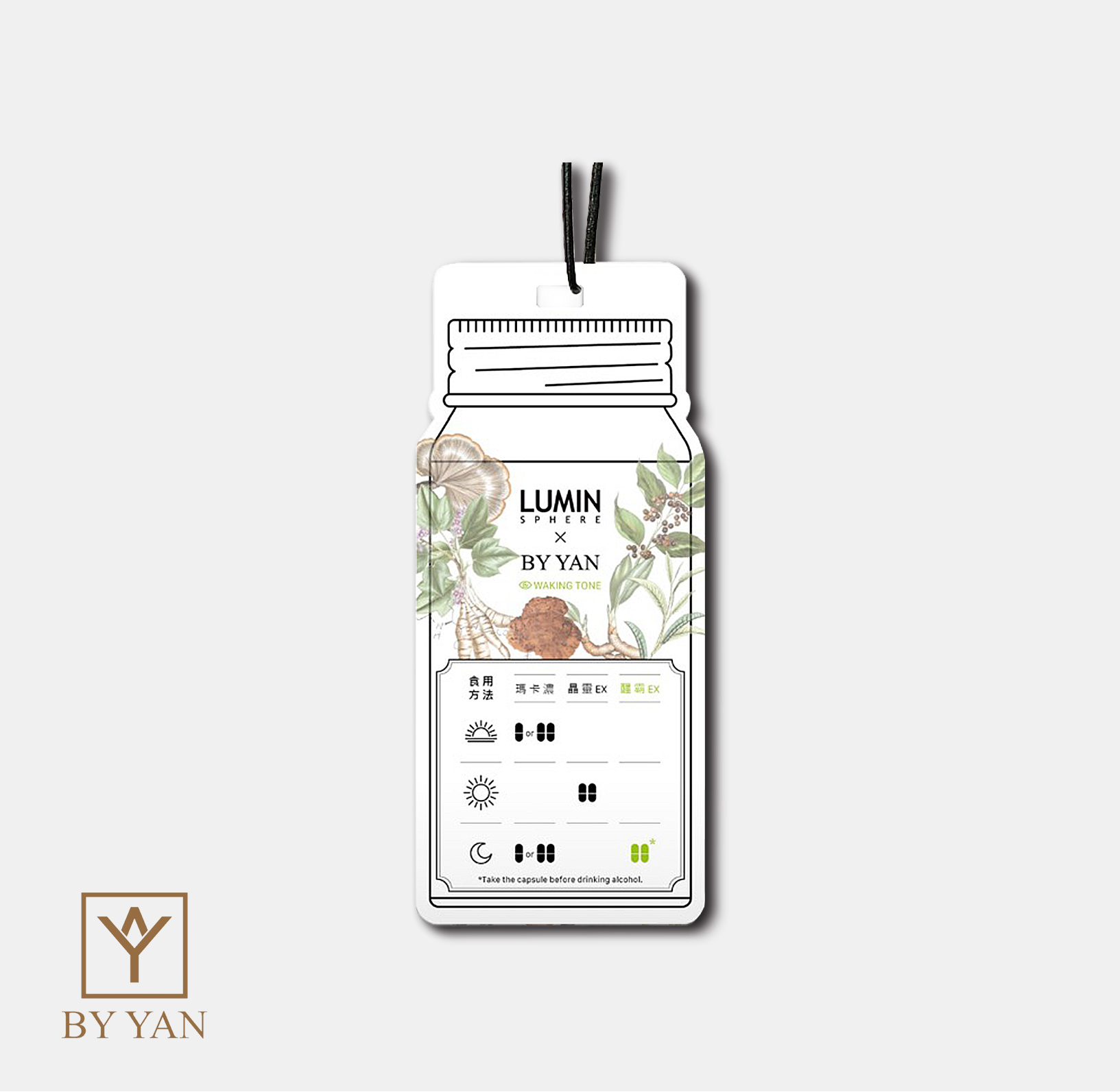 LUMIN SPHERE &times; BY YAN 聯名香氛卡 《 WAKING TONE 醒調 》擴香卡 3入, , large