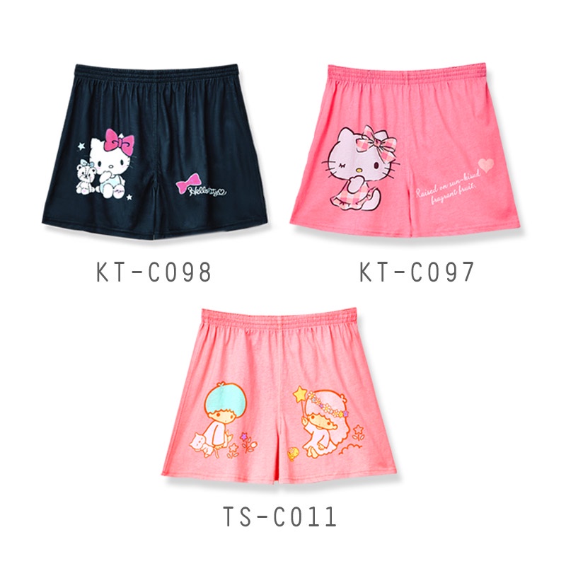 Hello Kitty 三麗鷗 凱蒂貓 雙子星平口褲 KT-C097 KT-C098 TS-C011【旺達棉品】, , large