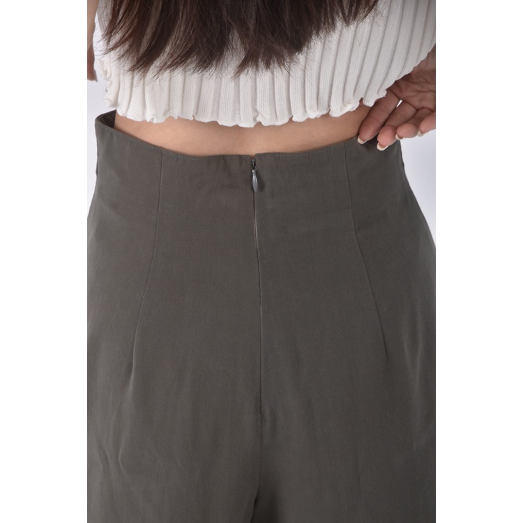 (S) 高腰綠色短褲二手衣, , large