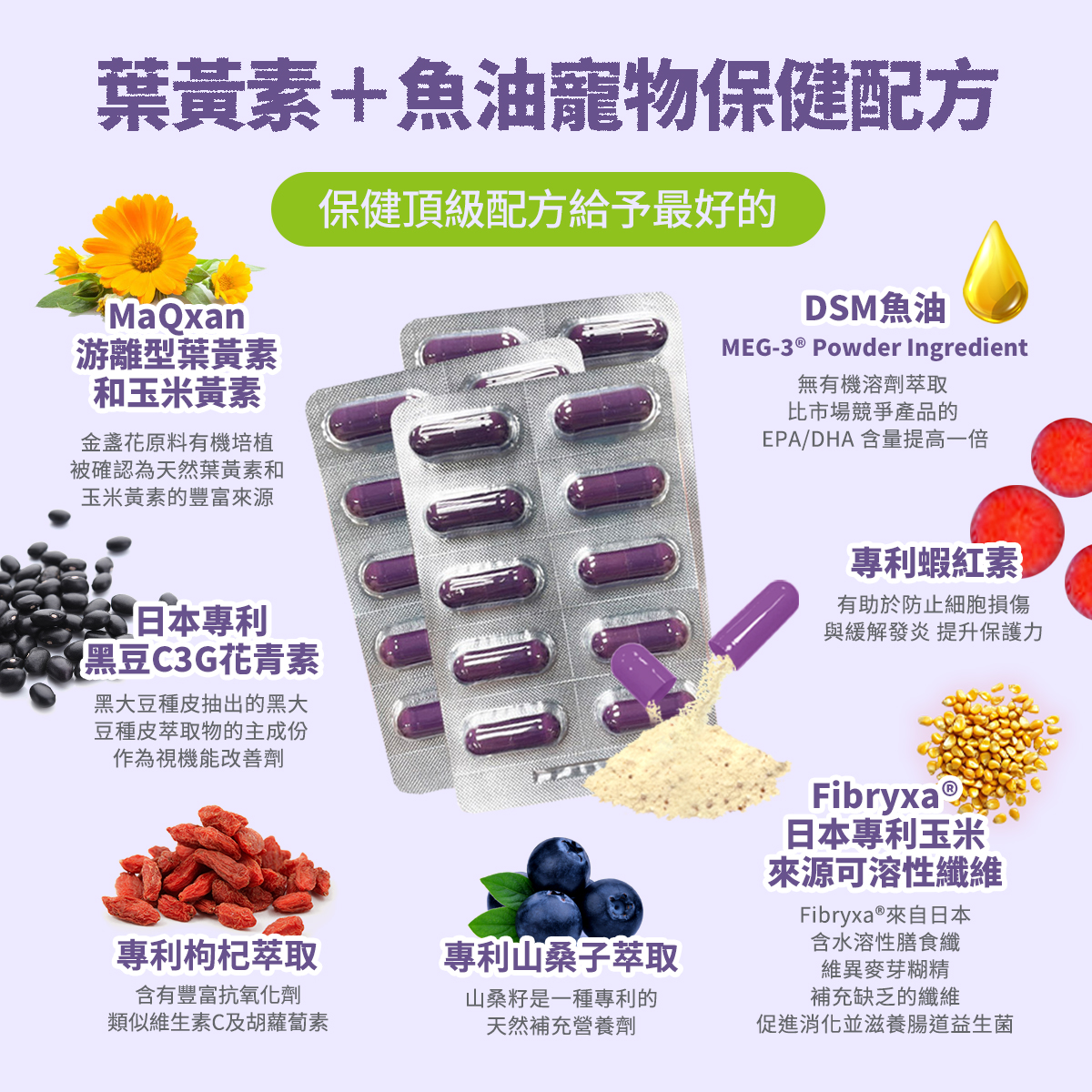 ［營活著］＜全面升級版＞ -【多國專利護眼】葉黃素＋魚油（8 合1專利強化配方）改善淚痕 預防眼睛老化 滋潤眼睛 明亮, , large