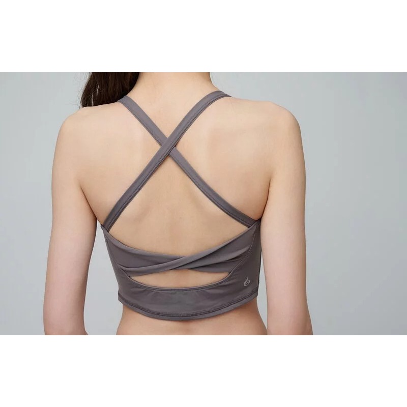 YOGA FLOW Chloe Bra - 扭轉短版上衣 - 陶泥褐 Bistre, , large