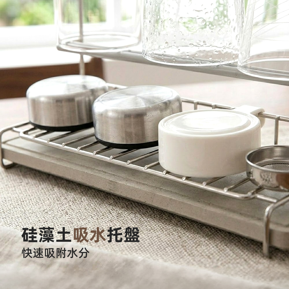 【上手家居】304不鏽鋼瀝水杯架(瀝水架/杯子收納架/杯架瀝水架/水杯架), , large