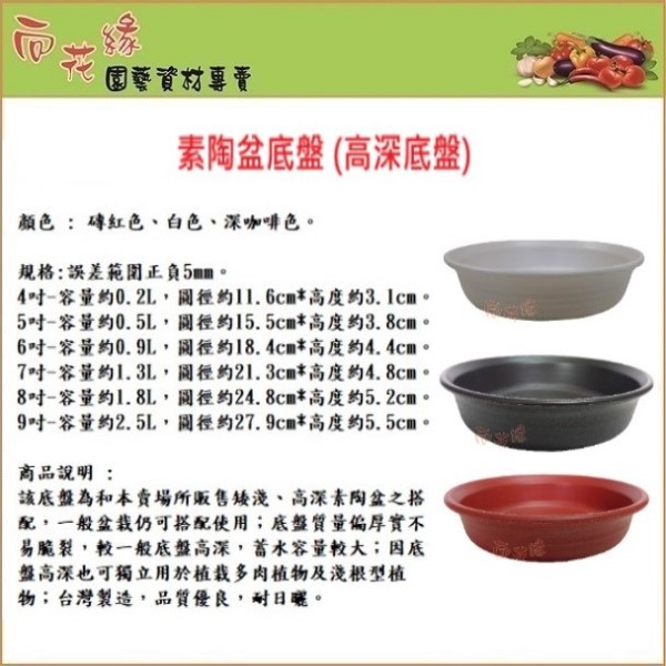 Plain Pot Saucer (High Deep Tray) Dark Brown &ndash; 8 inch, , large