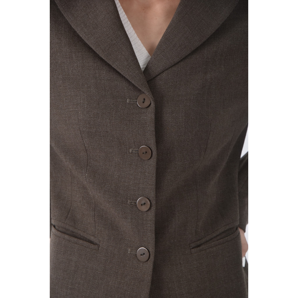 (M) m tsubomi西裝羊毛開衩綠色套裝二手衣, , large