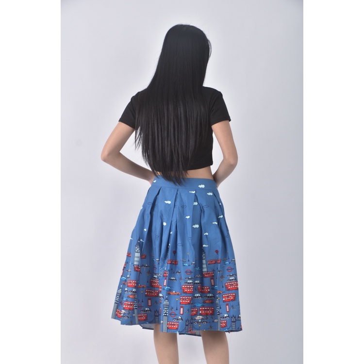 (XL) 汽車藍色短裙二手衣, , large