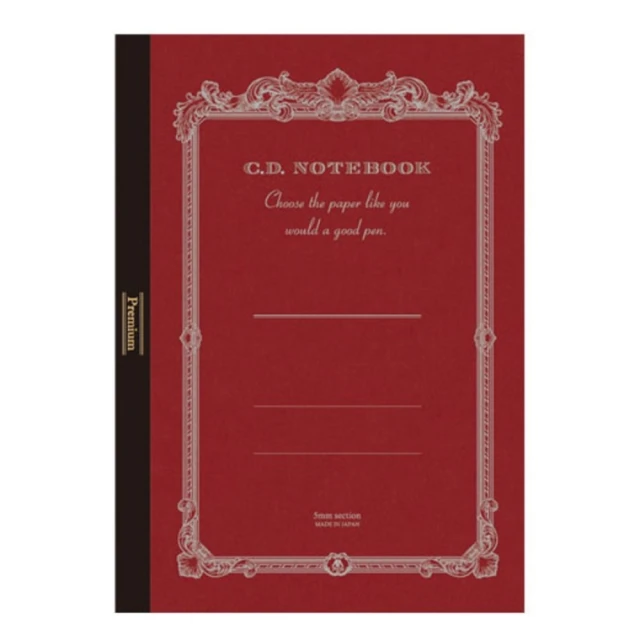 【PLUS 普樂士】NN8340088 紳士筆記本 A5 方格-紅  /個(CDS90S), , large