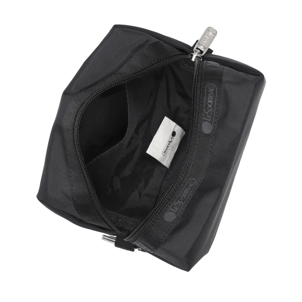 Lesportsac Small Zip Pouch 拉鍊收納包 化妝包 盥洗包 送禮 推薦(永恆黑), , large