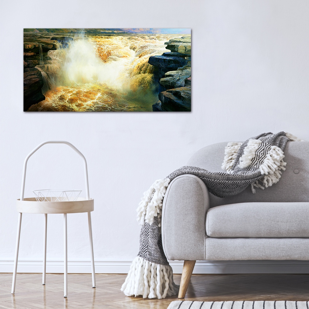 【御畫房】黃河頌 國家一級畫師手繪油畫60×120cm(VF-147), , large