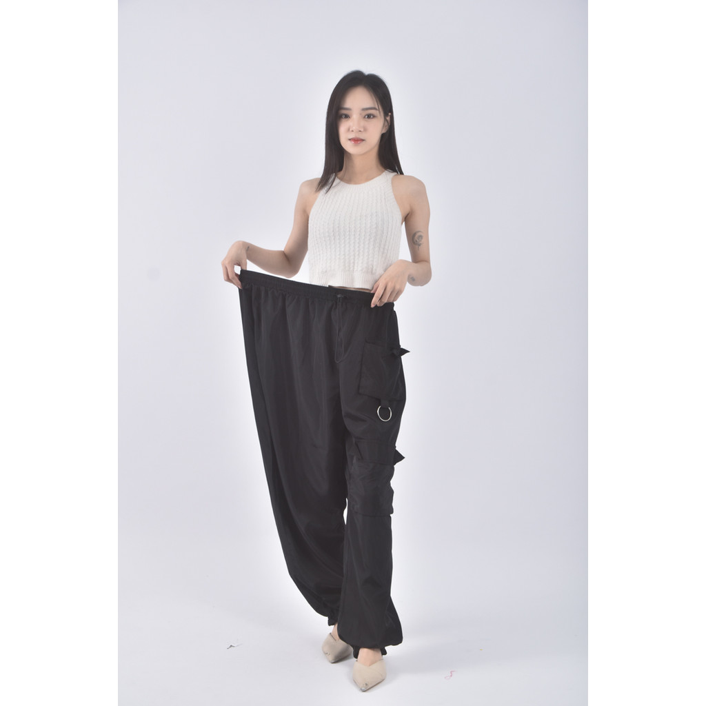(4XL（含）以上) shein高腰質感黑色長褲二手衣