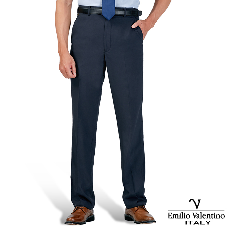 范倫提諾吸溼排汗平口西褲7003藍, , large