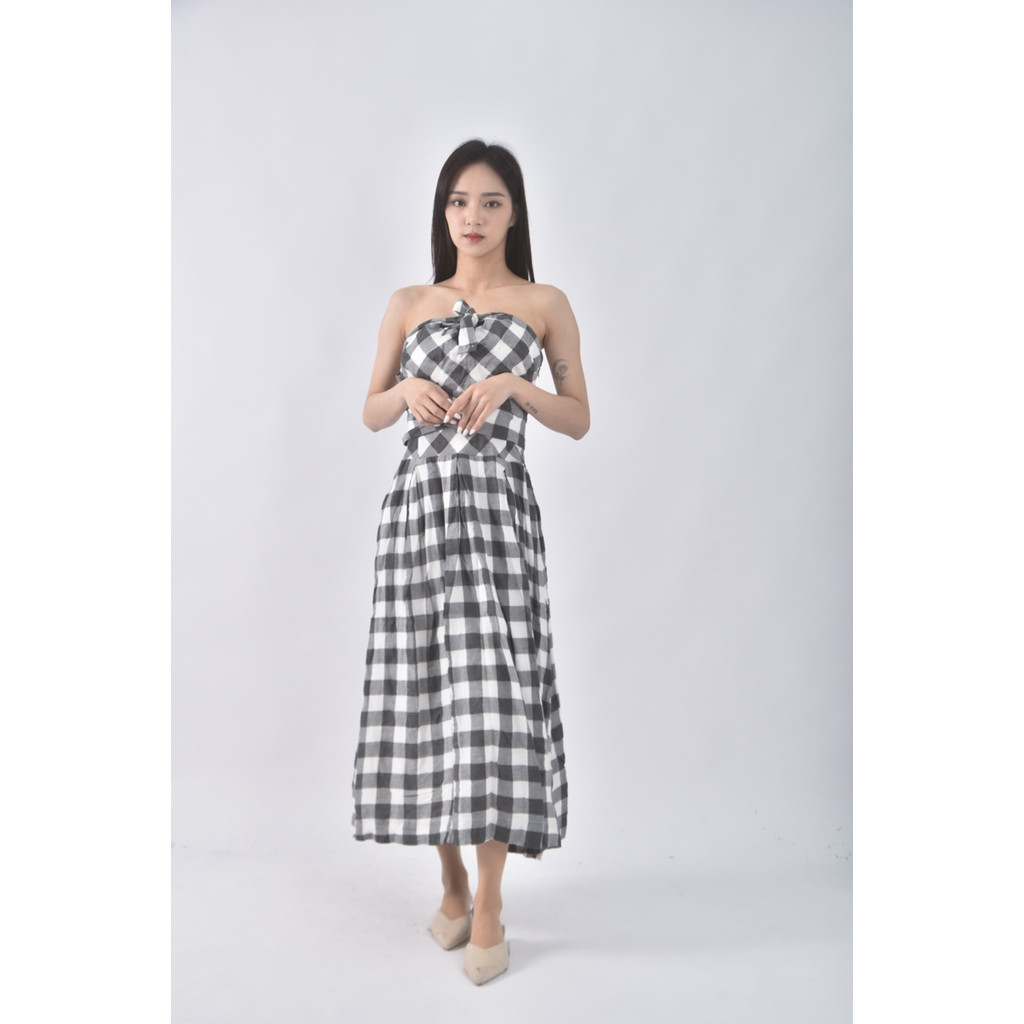 (S) 宥緹掛脖無袖黑色洋裝二手衣, , large