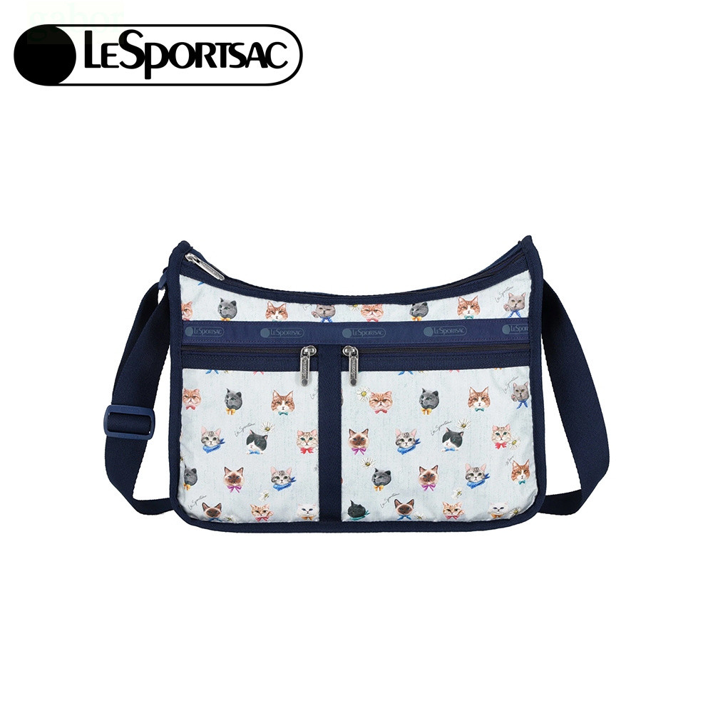 LeSportsac Deluxe Everyday Bag 奢華斜背包 送禮-晴空貓語, , large