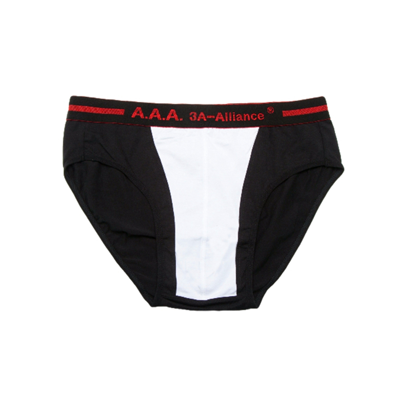 Men's Underpants, 黑+白色, large