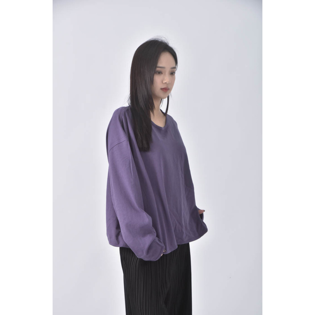(2XL) yoom韓牌寬鬆紫色長袖上衣二手衣, , large