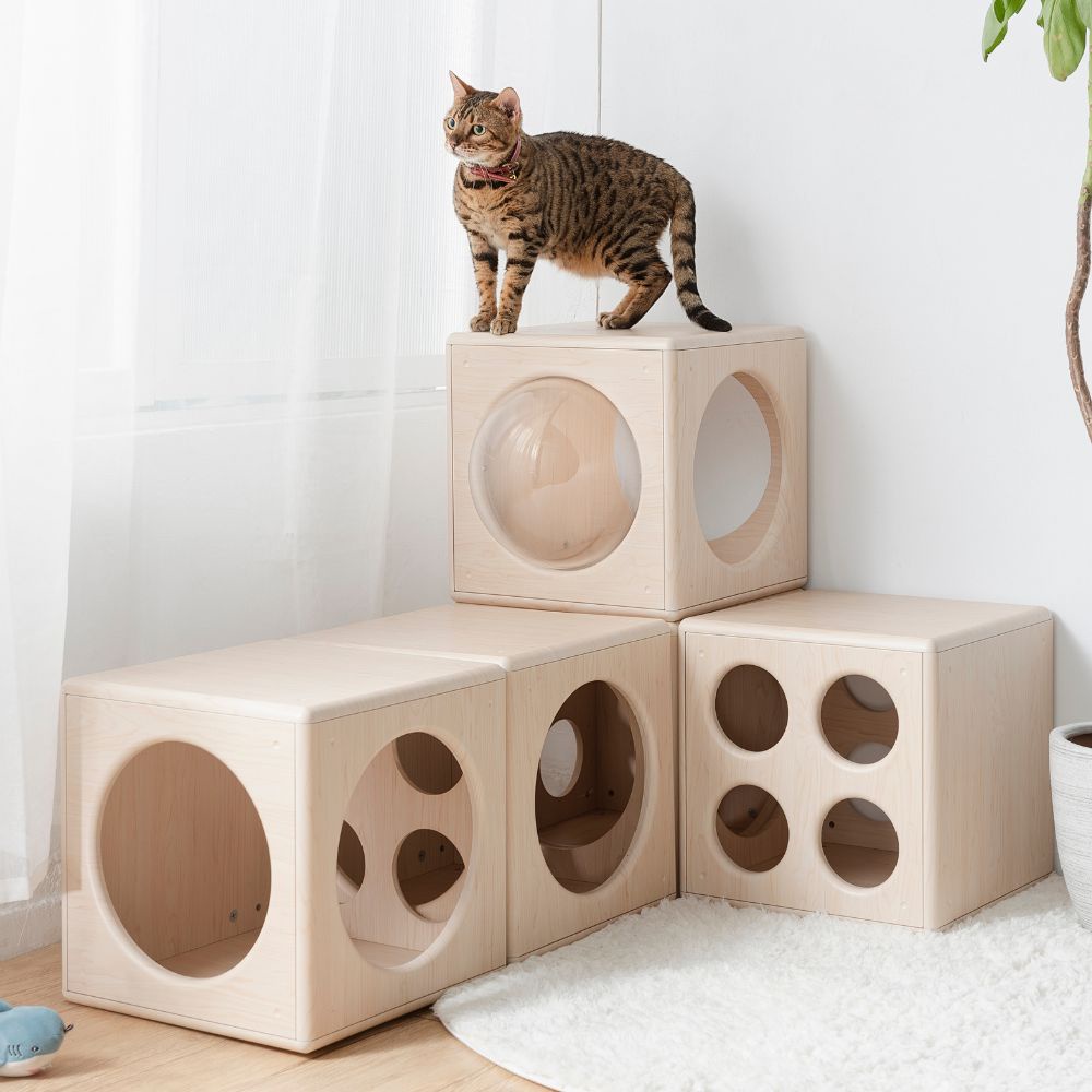 【paipaipets】Wooden Cube - Style Ａ, , large
