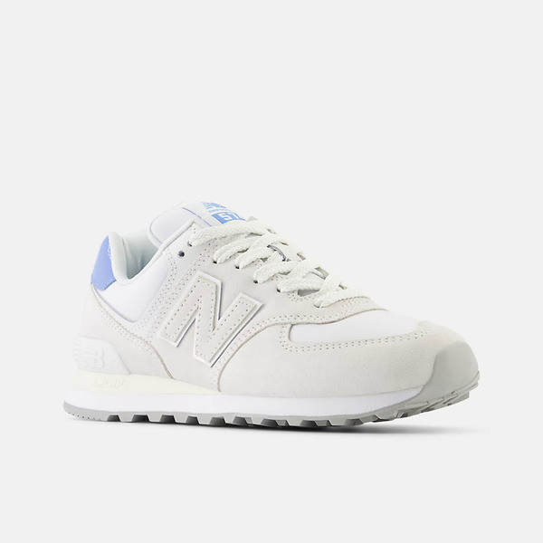 Kixpress-New Balance 女 休閒鞋 運動 經典 復古 B楦 NB 574 緩震 麂皮 海鹽 藍 [WL5742BC], , large