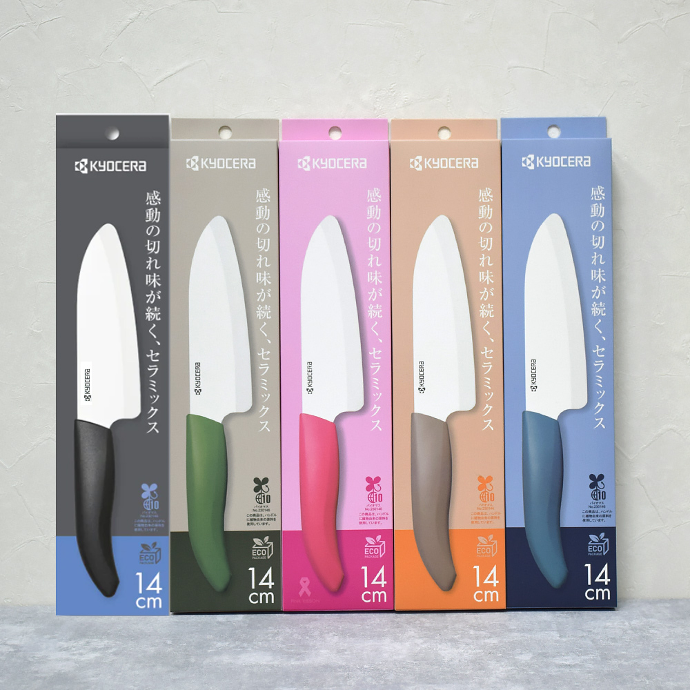 【KYOCERA京瓷】日本京瓷 經典莫蘭迪色系 抗菌多功能精密陶瓷刀 料理刀 廚房三德刀(14cm)-咖啡, , large