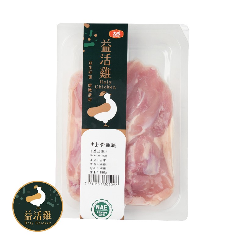 冷凍益活雞去骨清腿190g, , large