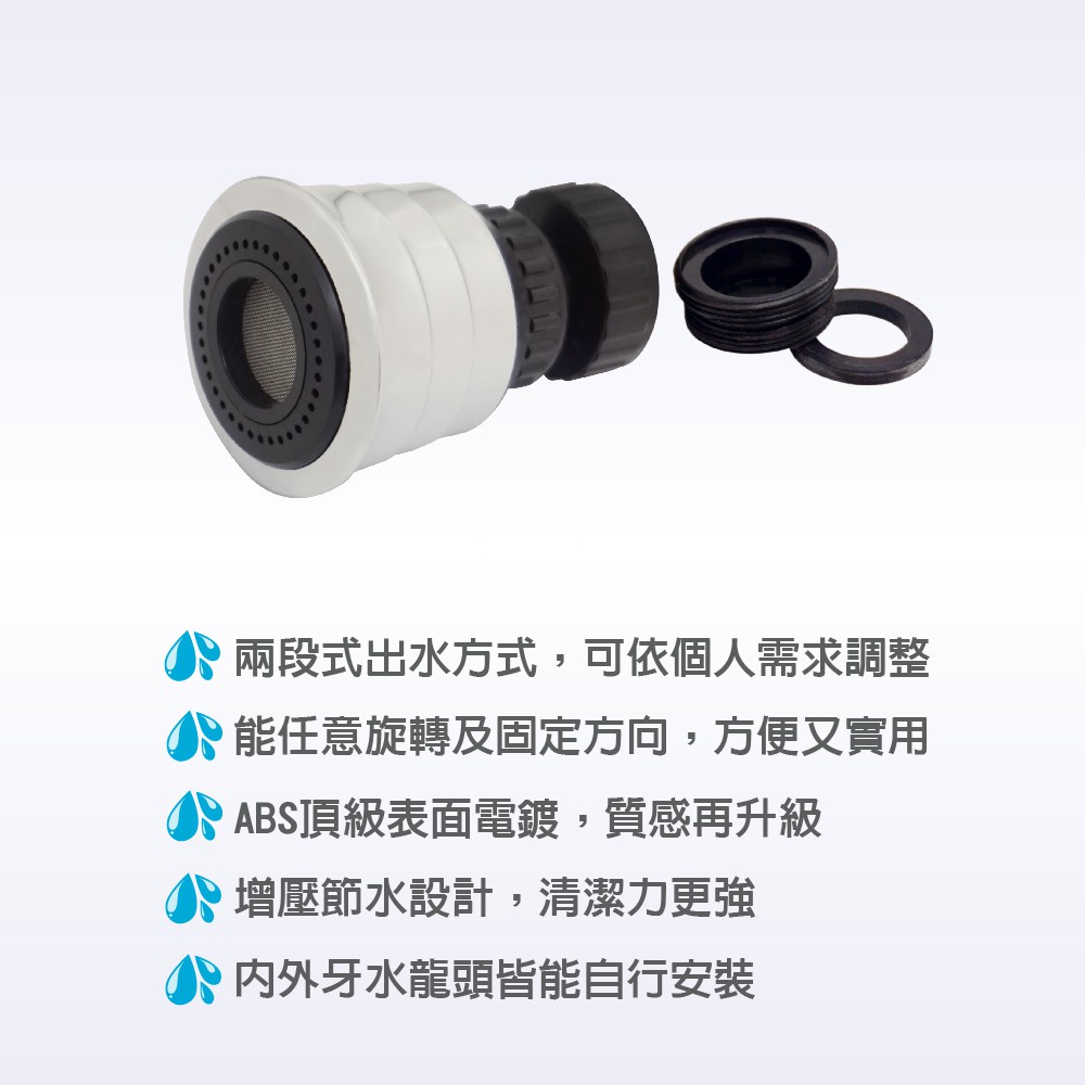 【雙手萬能】360度兩段出水鐘型起泡器(柔水器/水波器/節水配件/增壓出水), , large