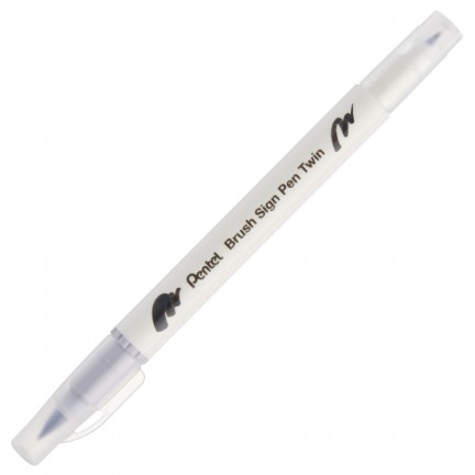 【 Pentel 飛龍 】雙頭柔繪筆 10支/盒 SESW30C   -  T122 黃, , large