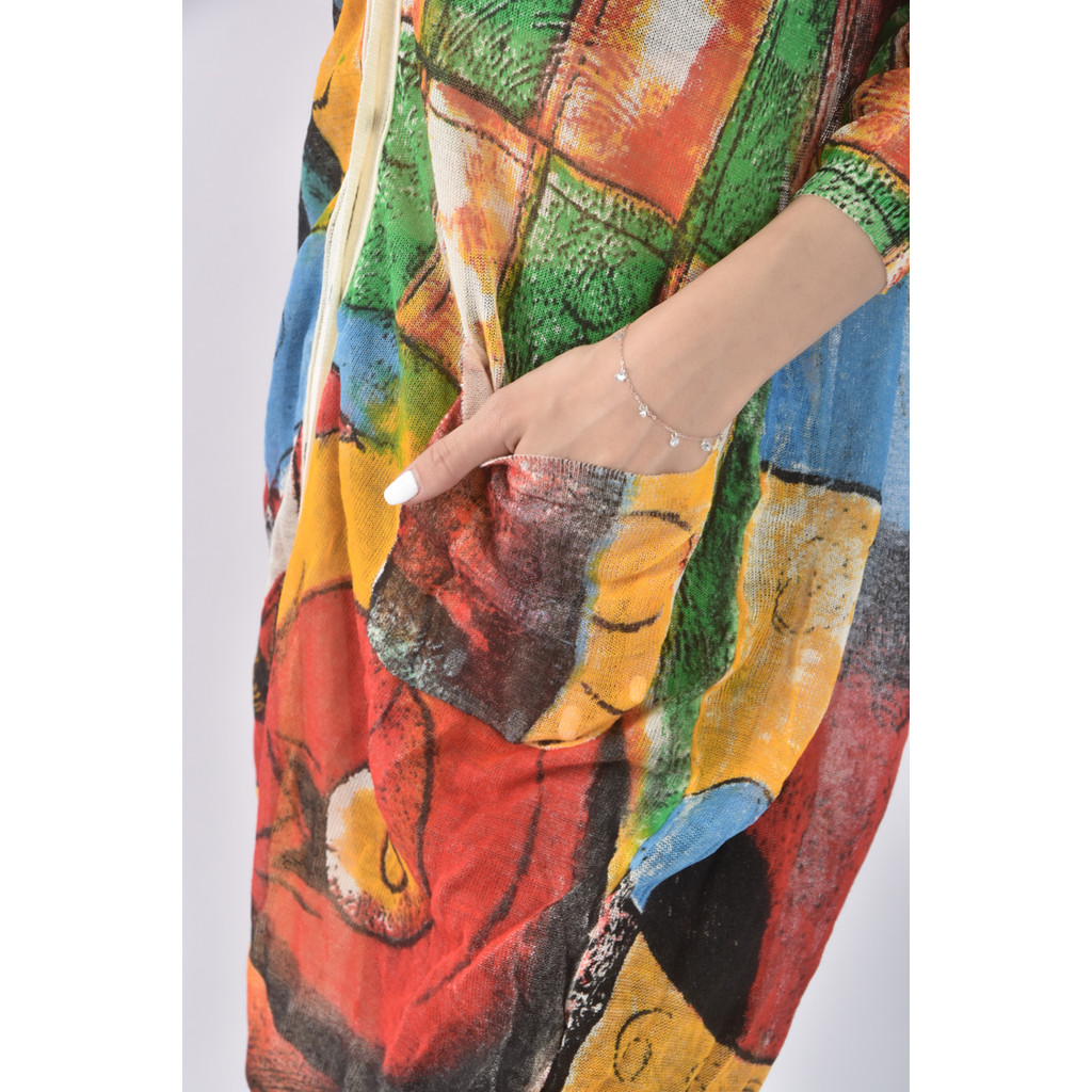 (L) 質感撞色橘色罩衫二手衣, , large