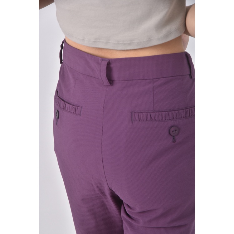 (L) traveler高腰質感紫色長褲二手衣, , large