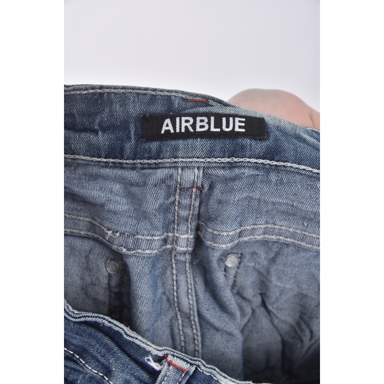 (L) airblue丹寧牛仔質感藍色長褲二手衣, , large