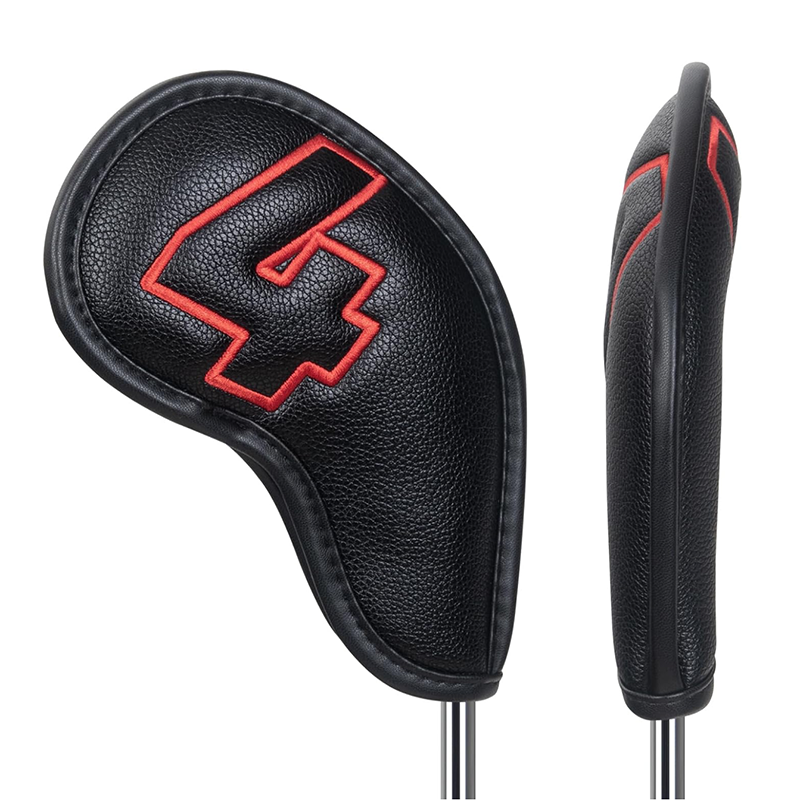 Craftsman Golf Iron Headcovers｜Set of 10 (Red/Black), , large