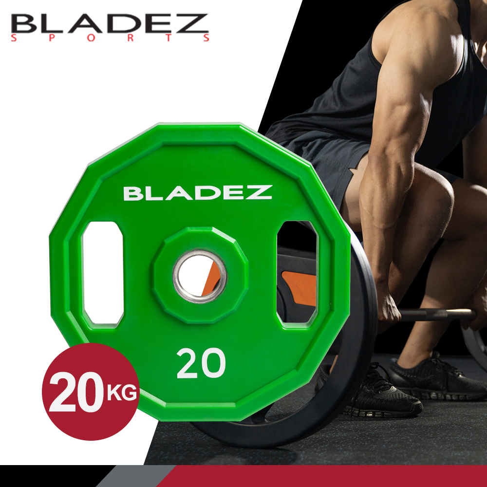 【BLADEZ】OP5-CPU彩色多邊形包膠槓片-20KG (二入組), , large