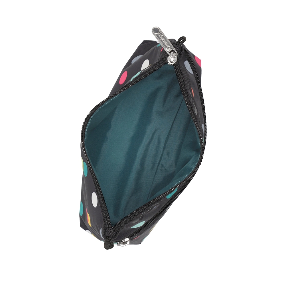|快速出貨|Lesportsac Cosmetic Clutch 雙層拉鍊收納化妝包/ 圓點漂浮氣球 黑色, , large