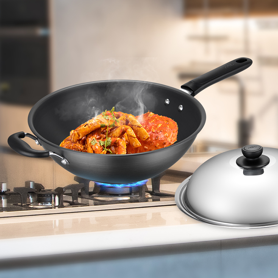 Uncoated ultra-lightweight wok, , large