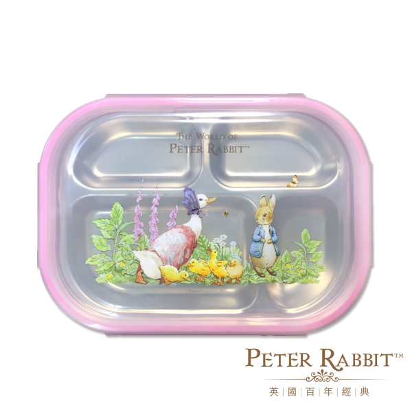【世豐】Peter Rabbit 比得兔食品級 304 不鏽鋼四格保鮮盒, , large