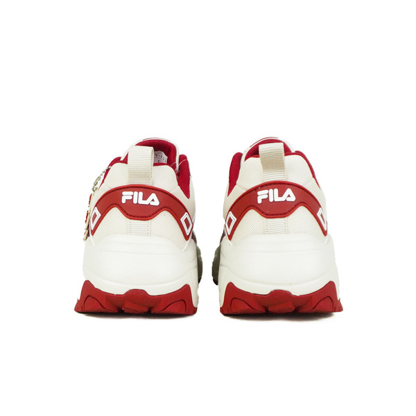 Kixpress-Fila Clunky Sneaker 女 運動休閒鞋 經典厚底 老爹鞋 米白 紅 [5-J939Y-122], , large