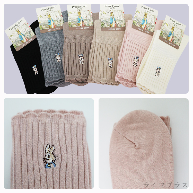 比得兔精繡羊毛少女襪-22~25cm-SK37501/37502/37503-12雙, , large