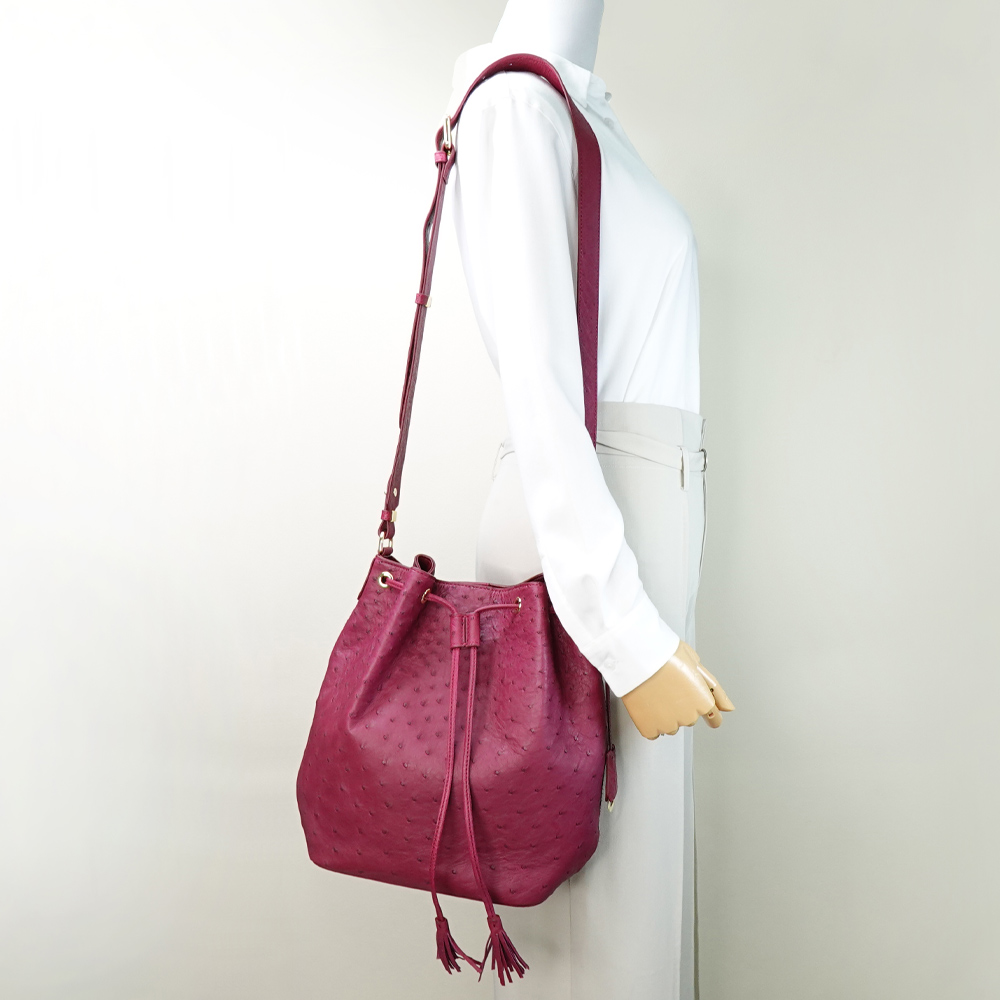 【M2nd】 Ostrich Slim Zip Wallet, , large