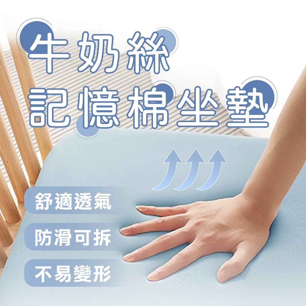 [ Pure Sleep純好眠 ] 牛奶絲記憶棉坐墊, , large